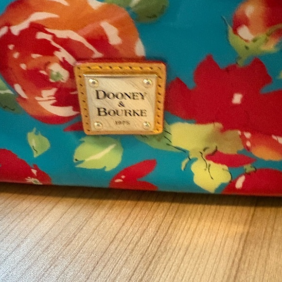 Dooney & Bourke Floral Tote Bag - Blue and Red - Picture 4 of 5